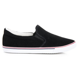 Hasby Slipons aus Stoff schwarz