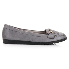 Graue Loafer für Damen
