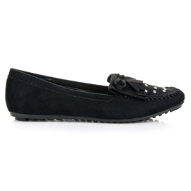 Stilvolle Wildleder-Loafer schwarz