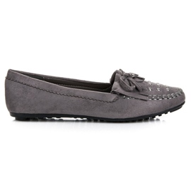 Stilvolle Wildleder-Loafer grau