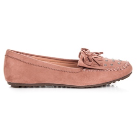 Stilvolle Wildleder-Loafer rosa