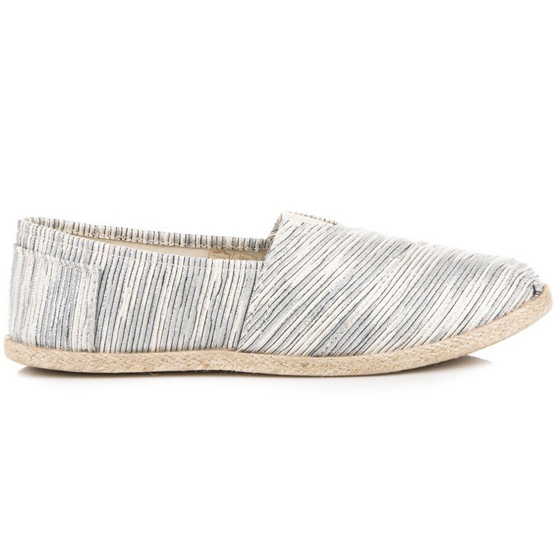 Gerippte Espadrilles grau