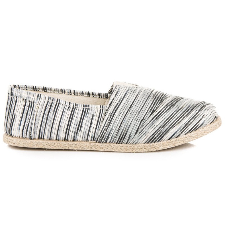 Gerippte Espadrilles schwarz