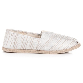 Gerippte Espadrilles braun