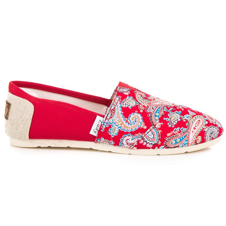 L. Day Espadrilles mit ethnischem Muster rot
