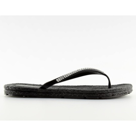 Schwarz CK40P Schwarze Gummi-Flip-Flops