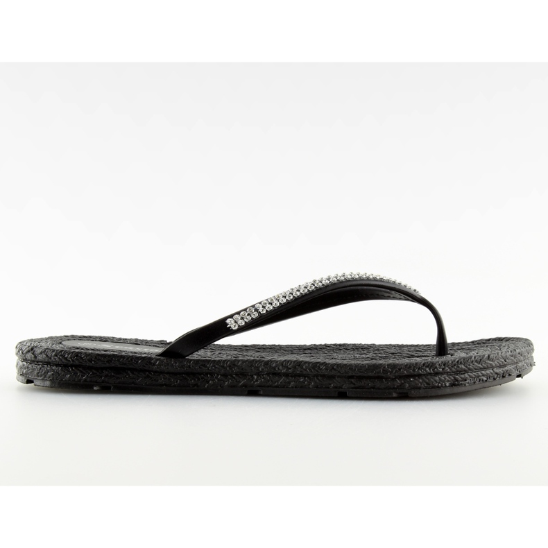 Schwarz CK40P Schwarze Gummi-Flip-Flops
