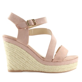 Espadrilles auf Keilabsatz rosa 333-8 Rosa