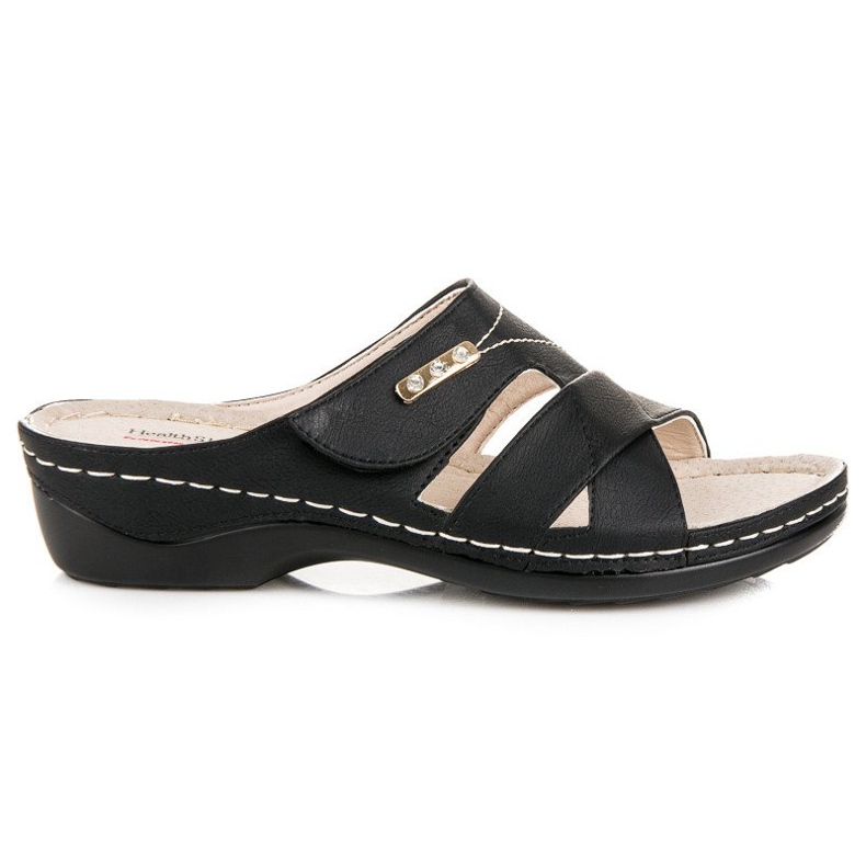 Hasby Bequeme Sommerpantoffeln schwarz