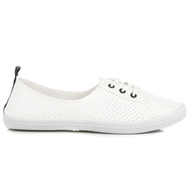 Kylie Durchbrochene Turnschuhe weiß