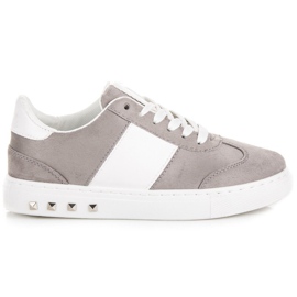 Sport Sneakers aus Wildleder grau
