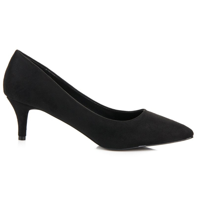 Schwarze Wildleder-Heels