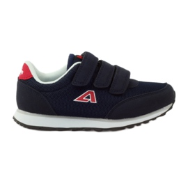 American Club Amerikanische marineblaue Sportschuhe mit Klettverschluss rot