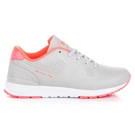 Ax Boxing Graue Sportschuhe für Frauen orange rosa