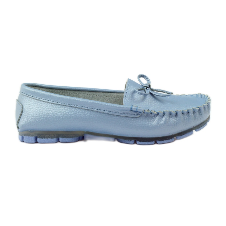 Lederslipper mit Schleife Filippo 004 blau