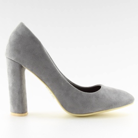 Graue Pumps grau B-18 grau