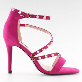 Fuchsia Sandalen auf hohem Absatz L6099 Fushia rosa