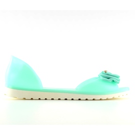 Ballerinas mit offener Spitze Meliski S1 mint grün