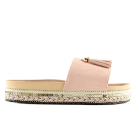 Rosa Damenhausschuhe LS-93 rosa