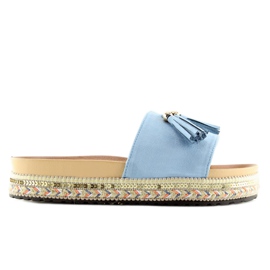 Blaue Damenhausschuhe LS-93 LT.BLUE