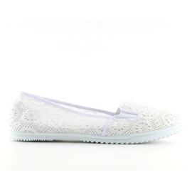 Weiße Spitzenslipper MN70 weiß