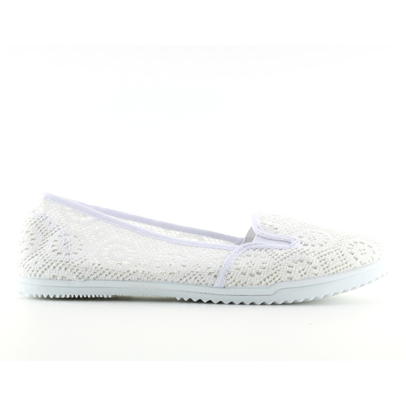 Weiße Spitzenslipper MN70 weiß