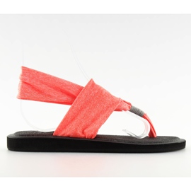 Orangefarbene Flip-Flops aus Baumwolle