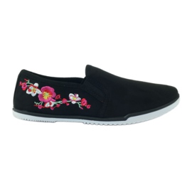 Mckey 180 geblümte Wildlederturnschuhe schwarz