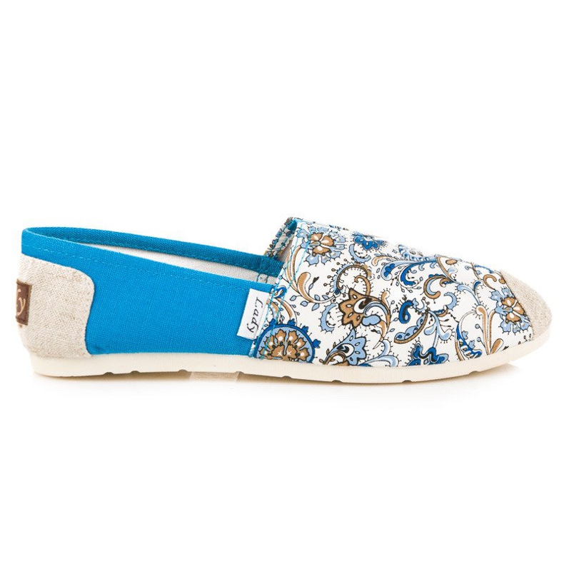L. Day Blaue Espadrilles mit Muster