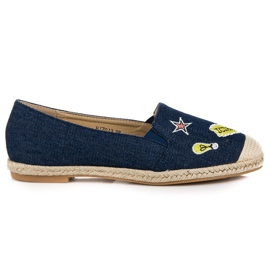 Sweet Shoes Jeans-Espadrilles mit Patches navy blau