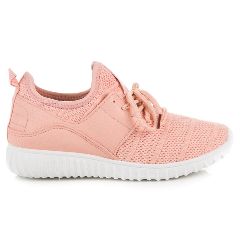 Lachsfarbene Sneaker zum Hineinschlüpfen rosa
