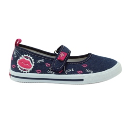American Club Turnschuhe im Mund mit einer Innensohle aus amerikanischem Leder navy blau rosa
