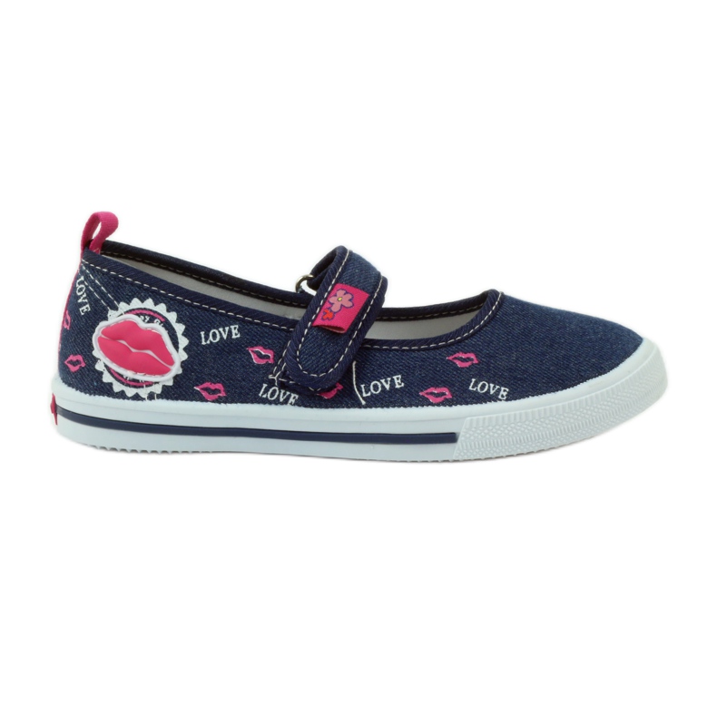 American Club Turnschuhe im Mund mit einer Innensohle aus amerikanischem Leder navy blau rosa