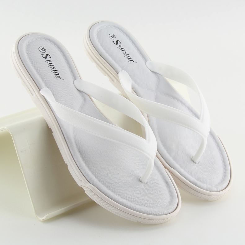 Weiße Flip-Flops für Frauen CK41P Weiß