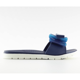 Hausschuhe meliski blau KM118 marineblau navy blau