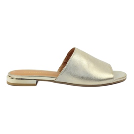 Elegante Hausschuhe aus Badura 5155 Gold golden