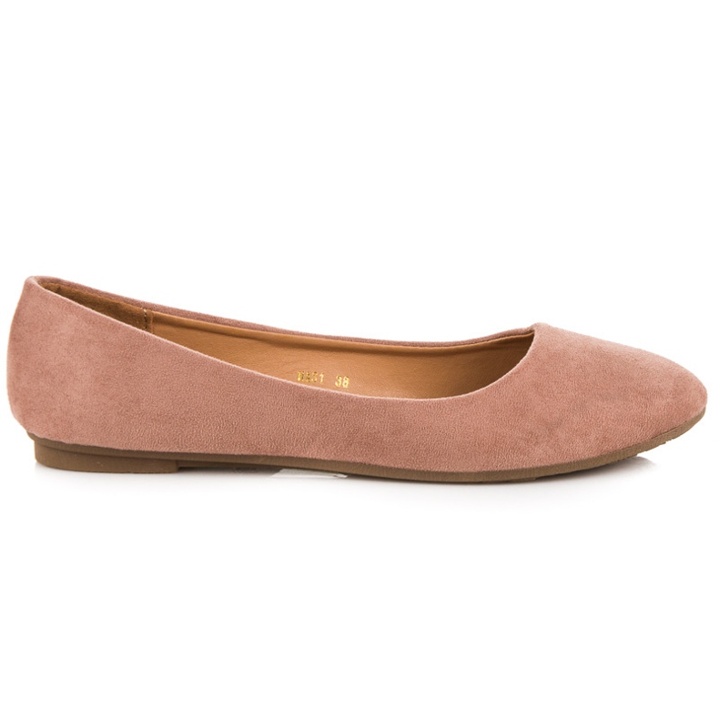 Bequeme Ballerinas aus Wildleder rosa