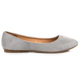 Bequeme Ballerinas aus Wildleder grau