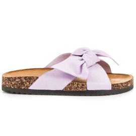 Bello Star Lila Wildlederpantoffeln violett