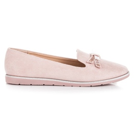 Anesia Paris Loafer aus rosafarbenem Wildleder