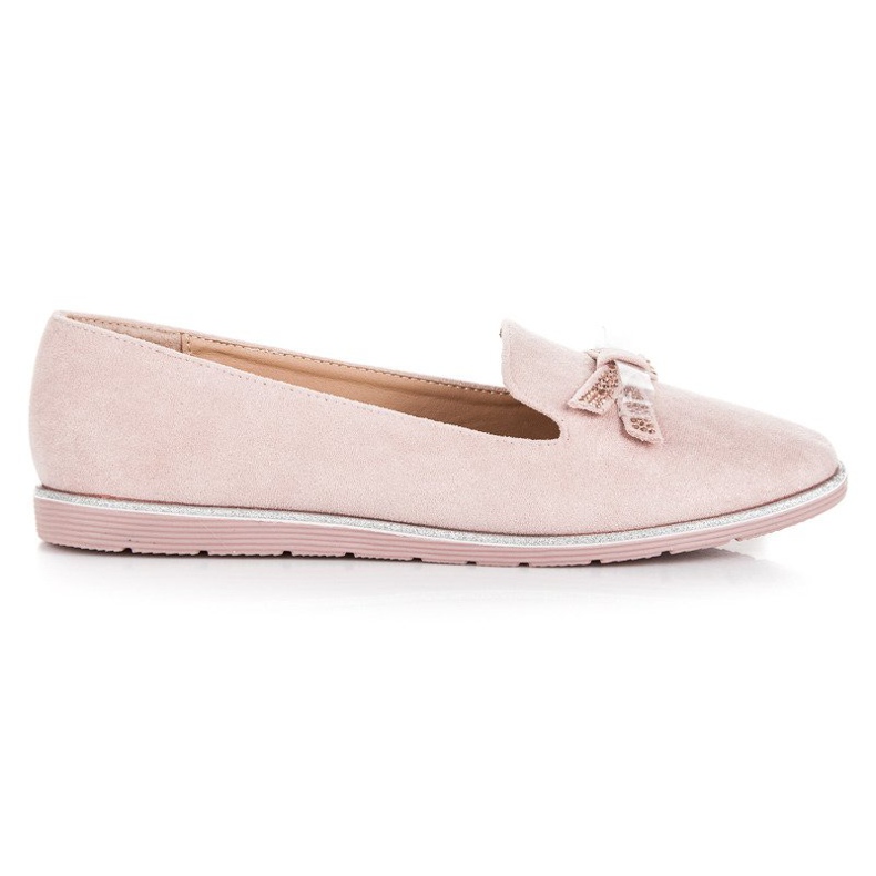 Anesia Paris Loafer aus rosafarbenem Wildleder