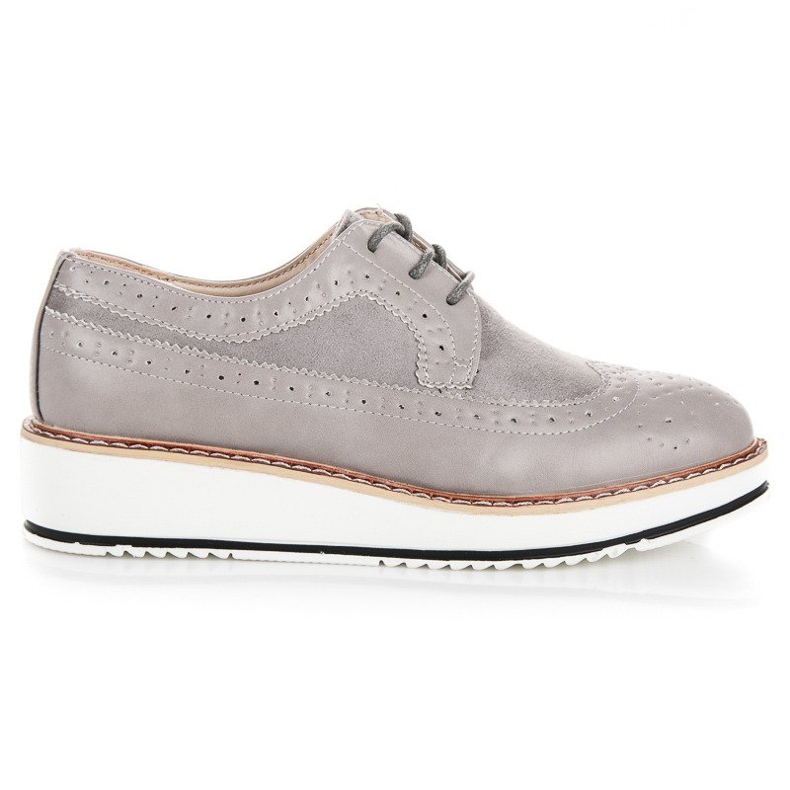 Super Me Graue Schnürschuhe