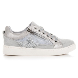 Erynn Modische gebundene Sneaker grau