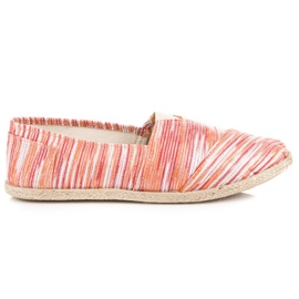 Gerippte Espadrilles orange