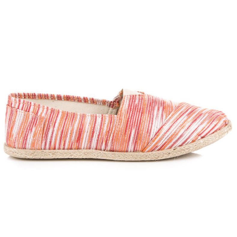 Gerippte Espadrilles orange