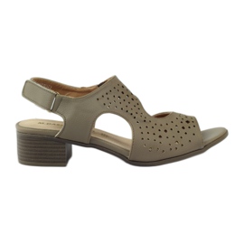 M.Daszyński Ledersandalen Daszyński beige