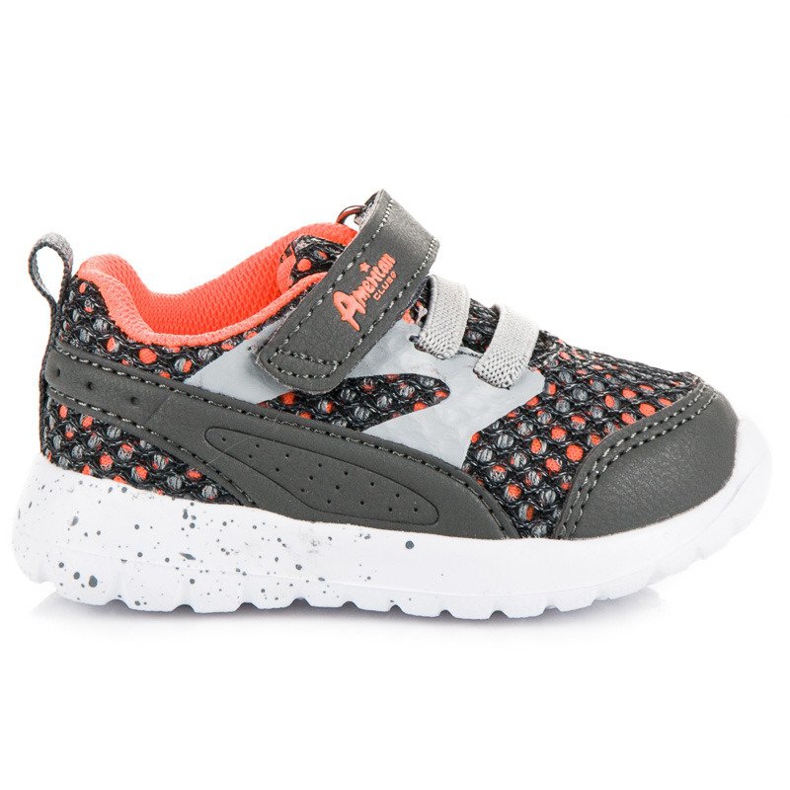 American Club Elastische und amerikanische Klettschuhe grau