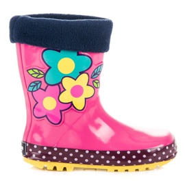 American Club American Flower Gummistiefel für Mädchen rosa
