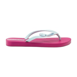 Glitzer-Flip-Flops mit Ipanema-Schleife rosa grau