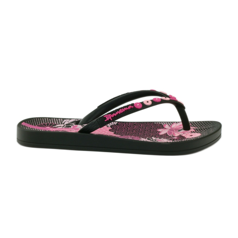 Ipanema 82387 Flip-Flops mit Blumenmuster schwarz rosa